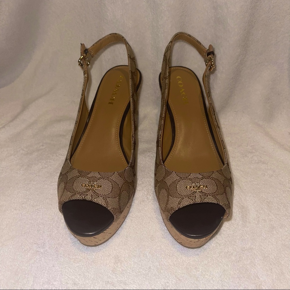 COACH Ferry Signature Platform Wedge Sandal - Multicolor